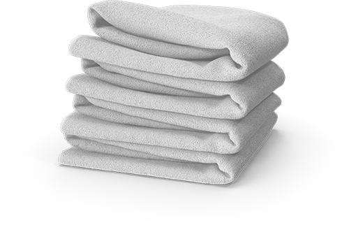 A stack of white towels